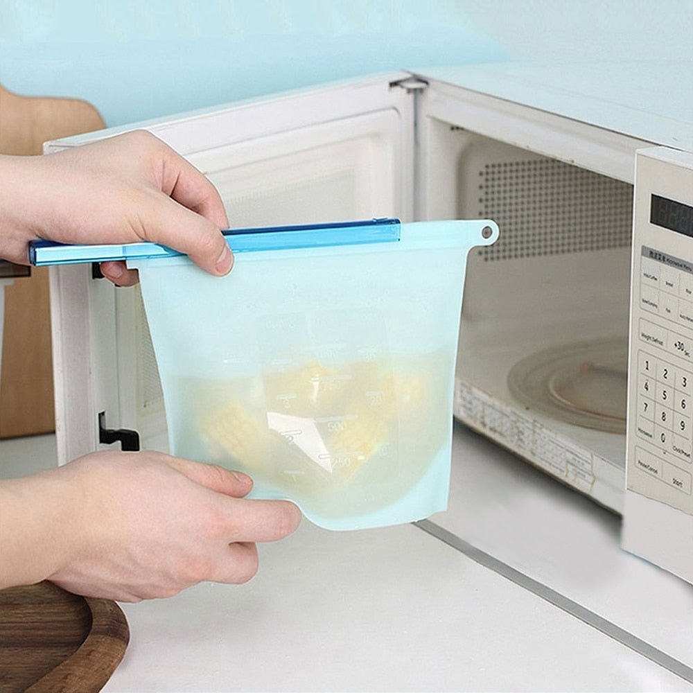 8PCS Silicone Reusable  Bag